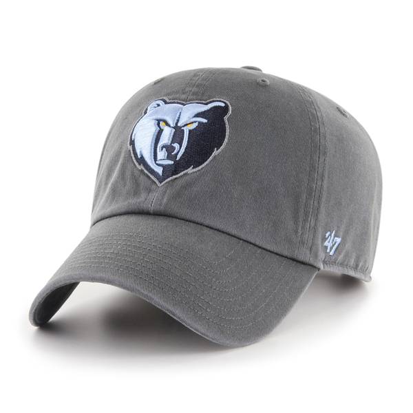 ‘47 Men's Memphis Grizzlies Grey Clean Up Adjustable Hat