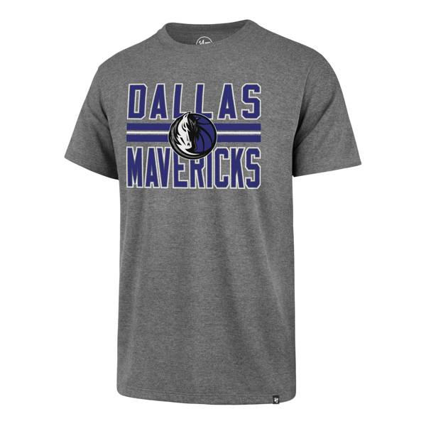 '47 Men's Dallas Mavericks Grey Stripe Graphic T-Shirt