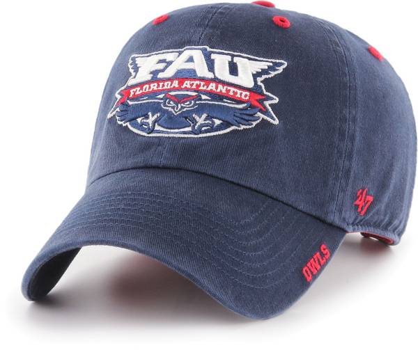 ‘47 Men's Florida Atlantic Owls Blue Ice Clean Up Adjustable Hat