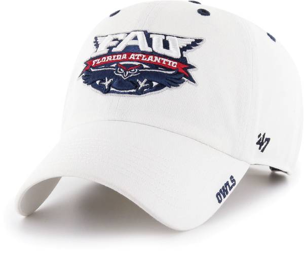 ‘47 Men's Florida Atlantic Owls Ice Clean Up Adjustable White Hat