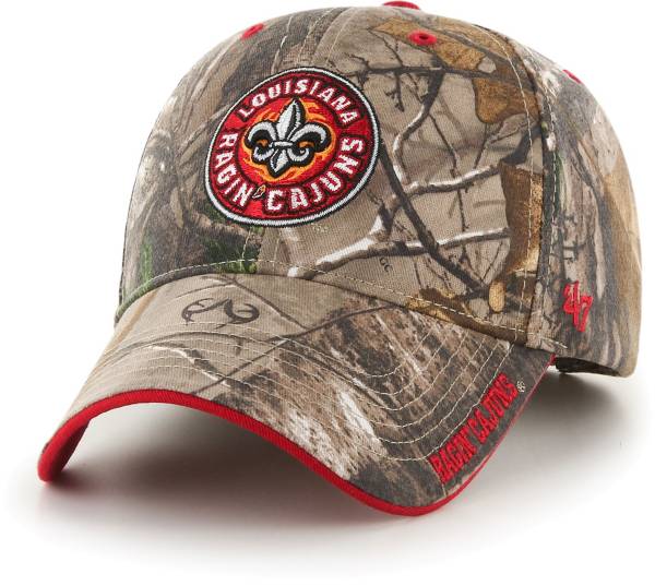 ‘47 Men's Louisiana-Lafayette Ragin' Cajuns Camo Realtree Frost MVP Adjustable Hat