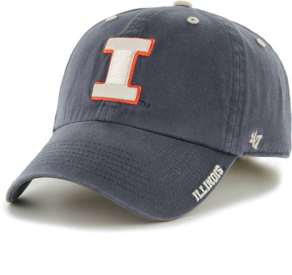 ‘47 Men's Illinois Fighting Illini Blue Ice Clean Up Adjustable Hat