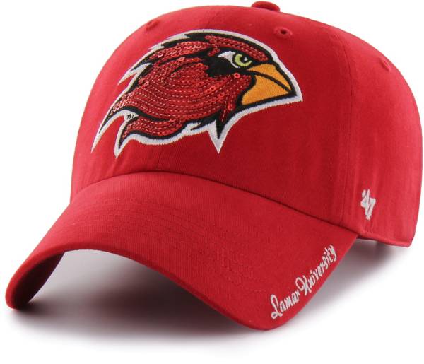 ‘47 Women's Lamar Cardinals Red Sparkle Clean Up Adjustable Hat