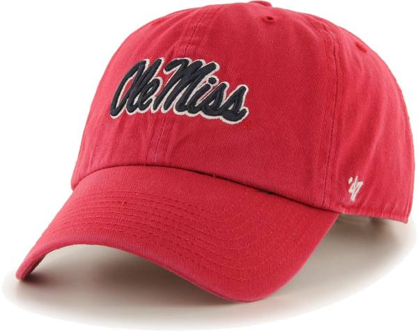 ‘47 Men's Ole Miss Rebels Red Clean Up Adjustable Hat