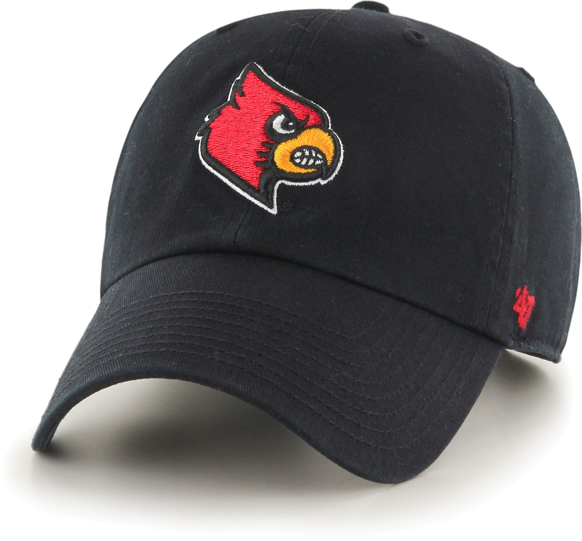 ‘47 Men's Louisville Cardinals Clean Up Adjustable Black Hat product image