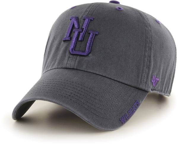 ‘47 Men's Northwestern Wildcats Grey Ice Clean Up Adjustable Hat