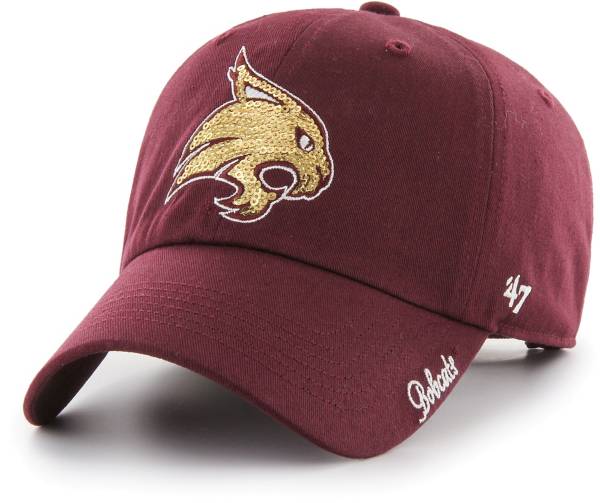 ‘47 Women's Texas State Bobcats Maroon Sparkle Clean Up Adjustable Hat