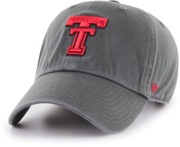 ‘47 Men's Texas Tech Red Raiders Grey Clean Up Adjustable Hat