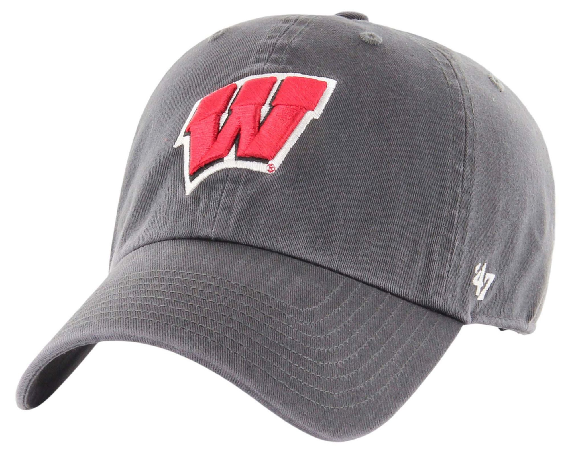 '47 Men's Wisconsin Badgers Grey Clean Up Adjustable Hat product image