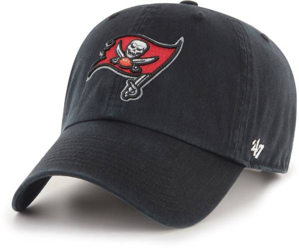 '47 Men's Tampa Bay Buccaneers Team Cleanup Black Adjustable Hat