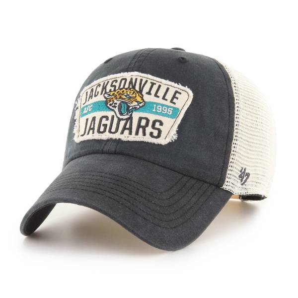 ‘47 Men's Jacksonville Jaguars Black Crawford Clean Up Adjustable Hat