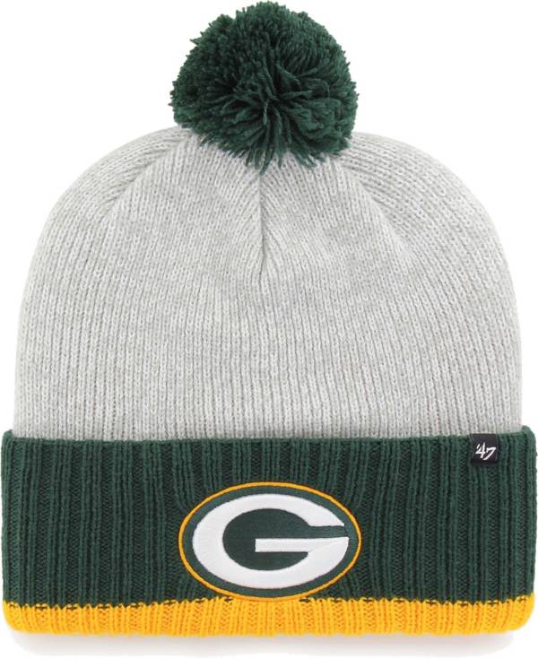 '47 Men's Green Bay Packers Grey Crisp Cuff Knit product image