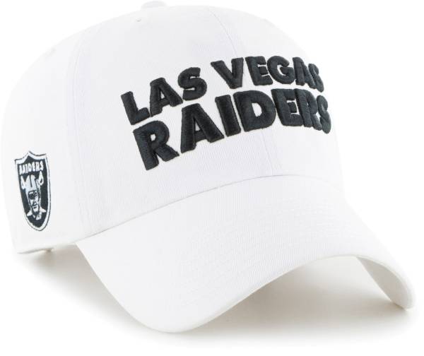 47 Men's Las Vegas Raiders White Script Clean Up Adjustable Hat