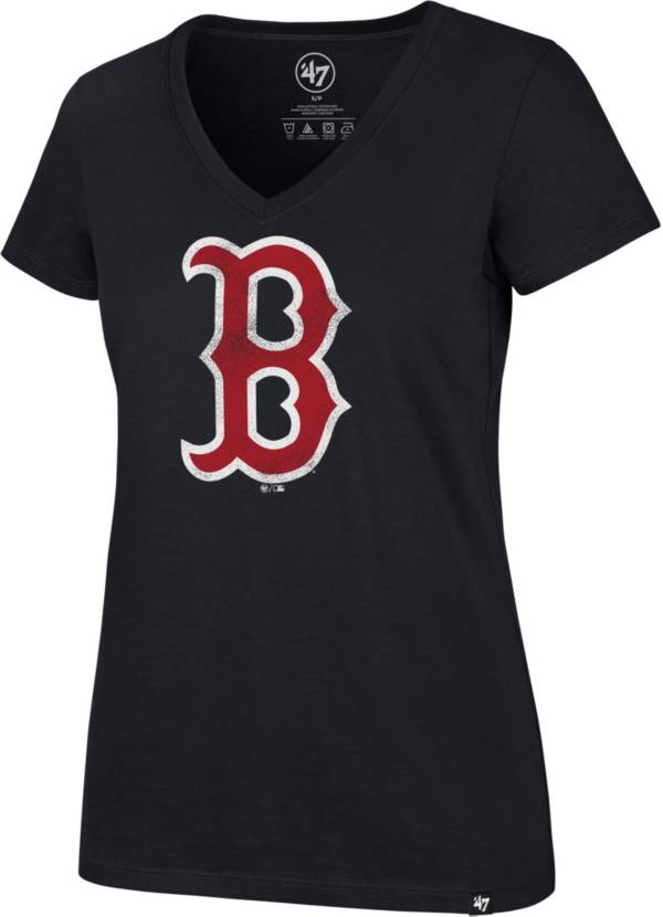 ‘47 Women's Boston Red Sox Navy Splitter V-Neck T-Shirt