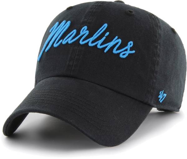 ‘47 Women's Miami Marlins Black Lyric Clean Up Adjustable Hat