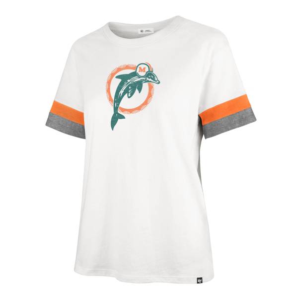 '47 Women's Miami Dolphins Cream Premier Throwback T-Shirt