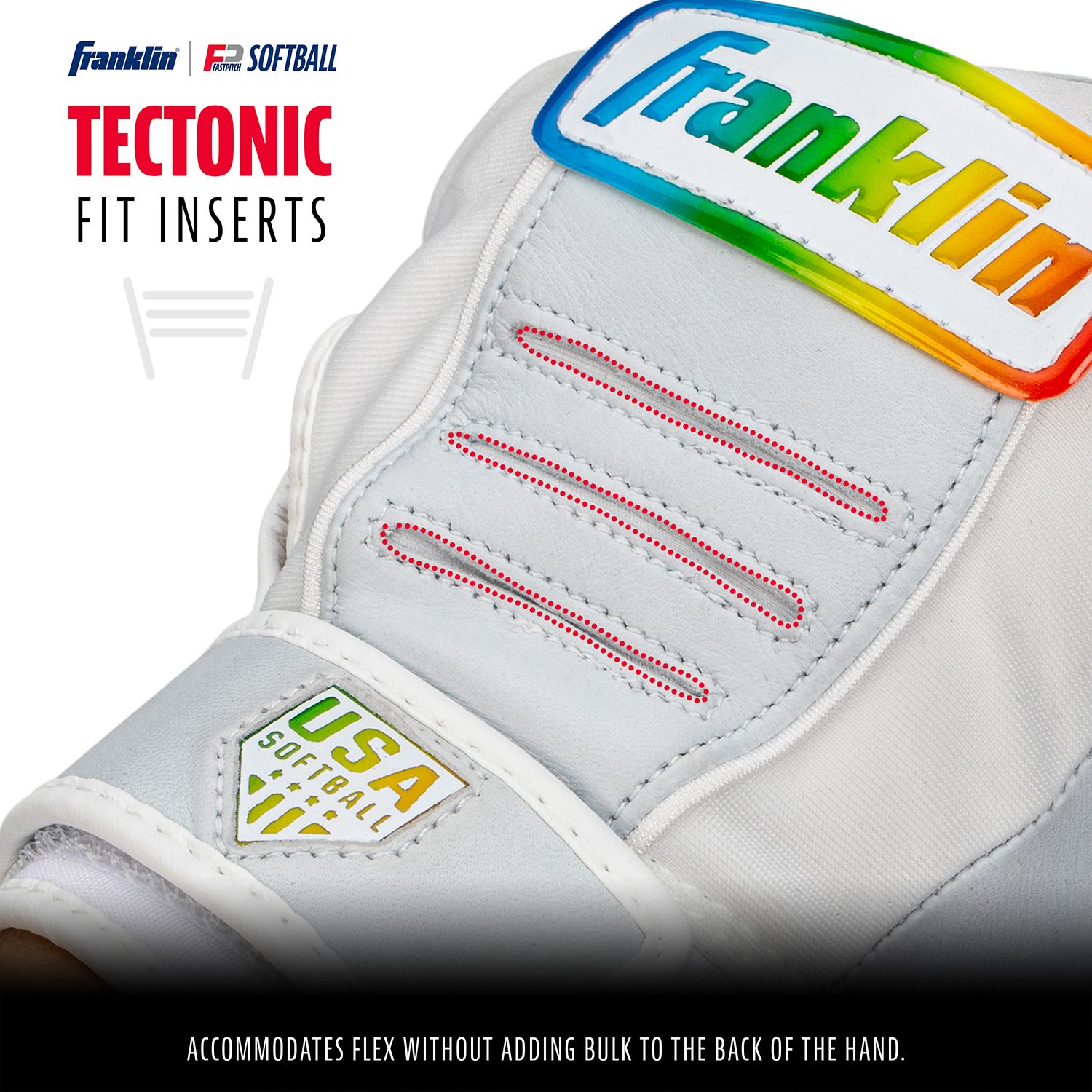 Franklin Women's USA Softball CFX Pro Aura Softball Batting Gloves product image