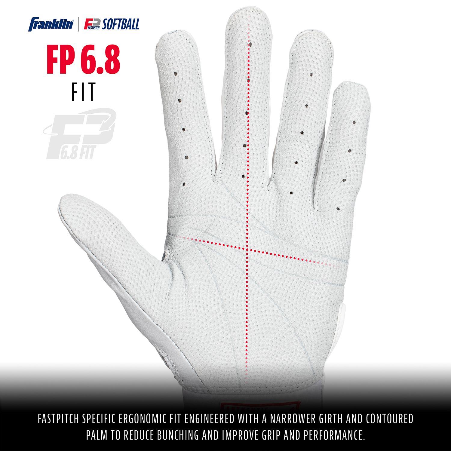 Franklin Women's USA Softball CFX Pro Aura Softball Batting Gloves product image