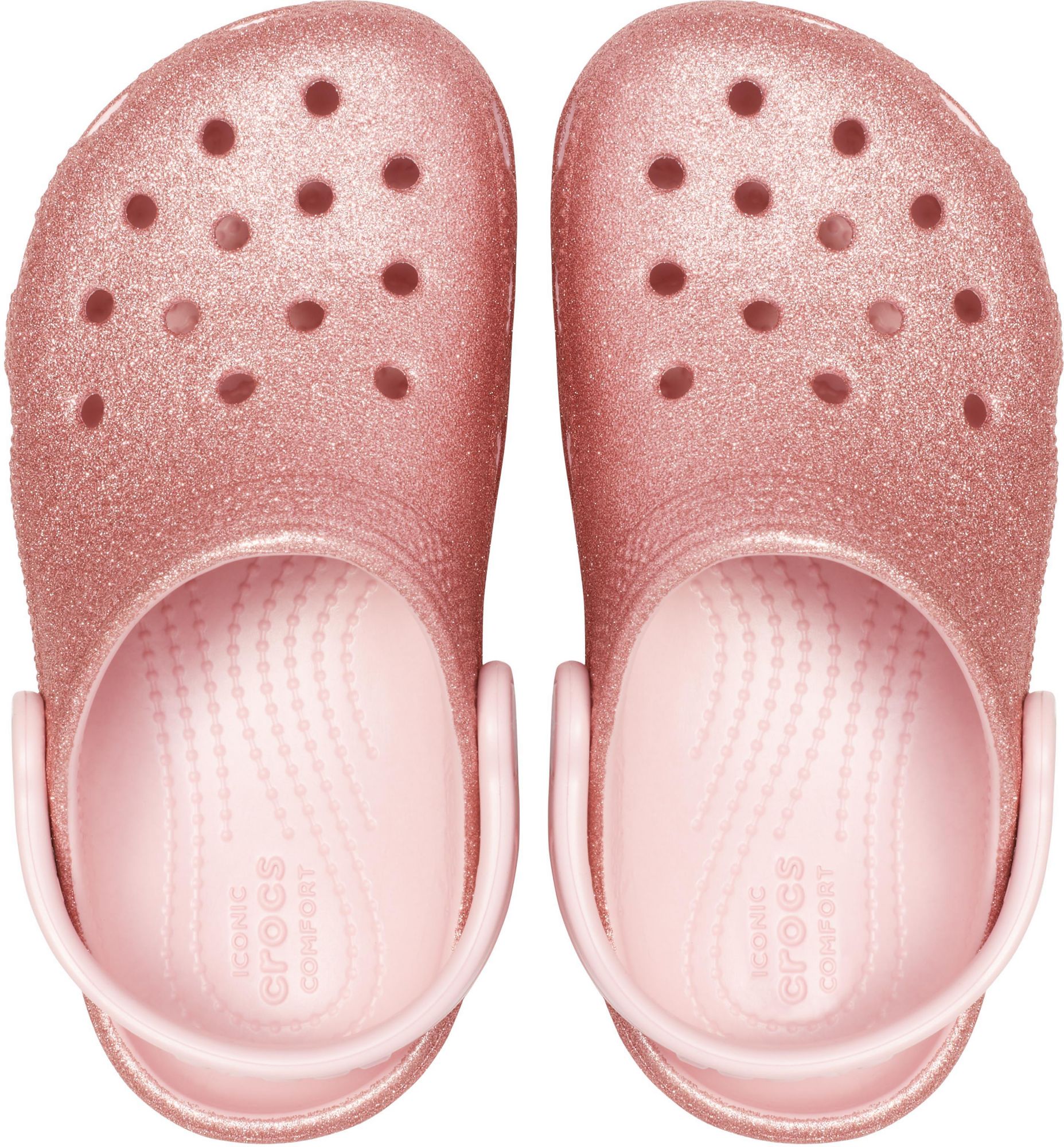 glitter pink crocs