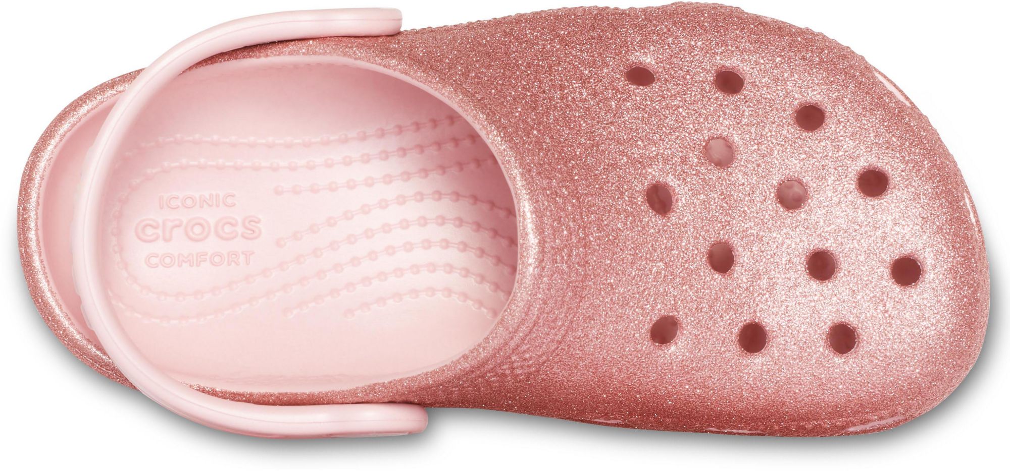 pink glitter crocs adults