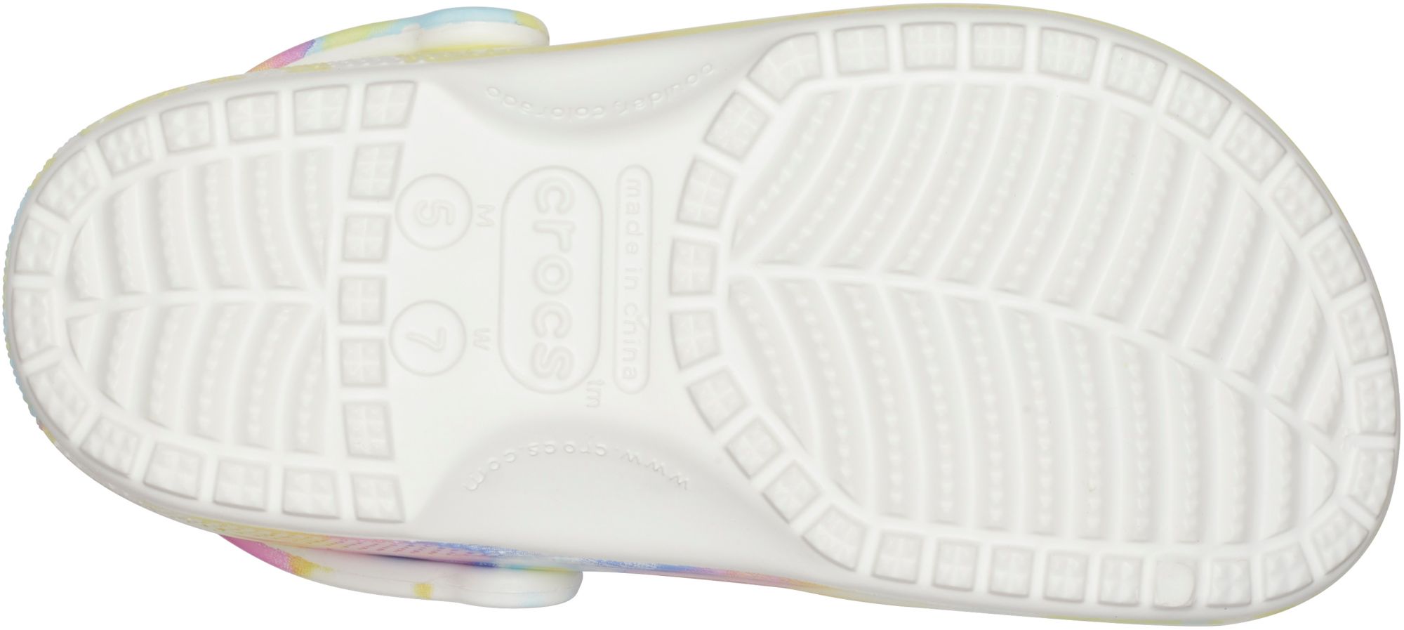 black and white tie dye crocs