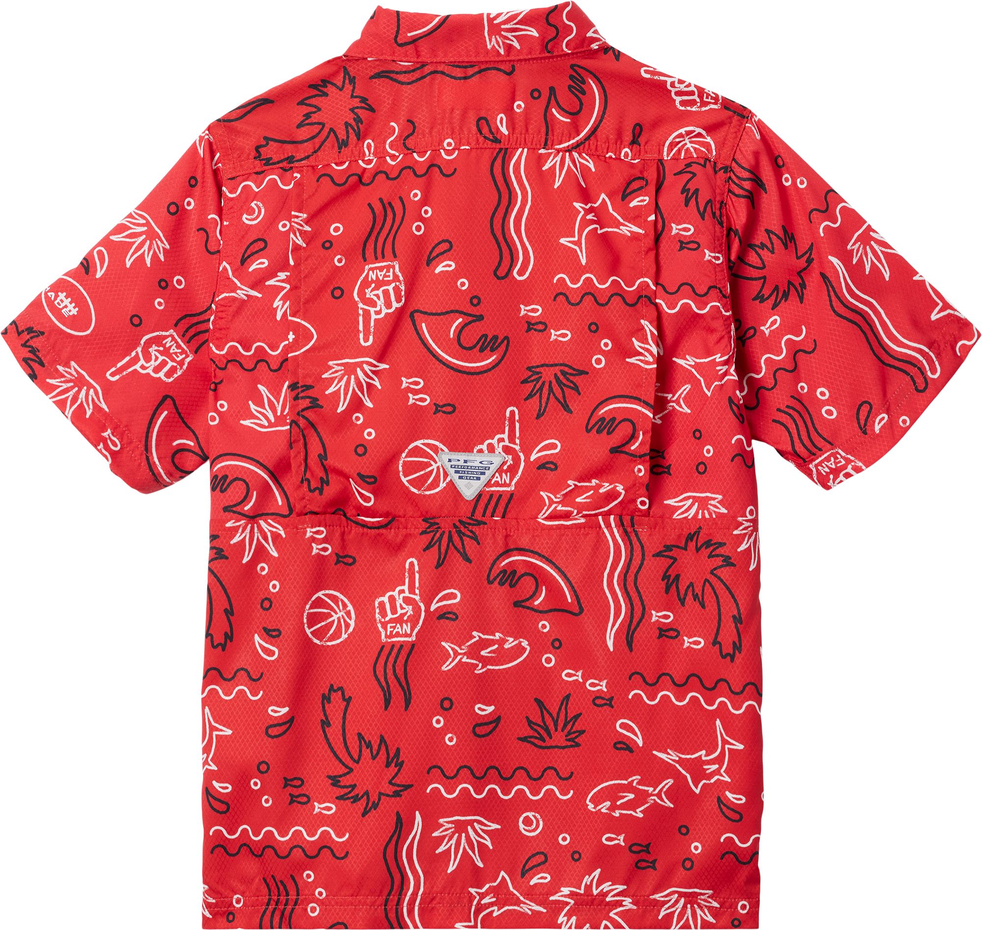 Columbia Youth Georgia Bulldogs Red Super Slack Button Down Shirt