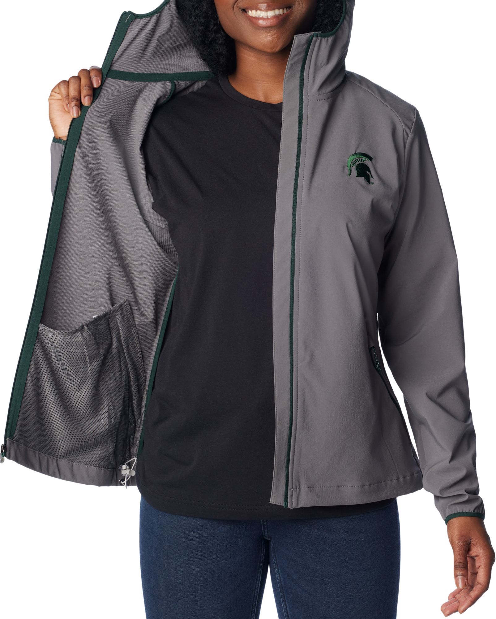 Columbia Women's Michigan State Spartans Grey Canyon Full Zip Jacket