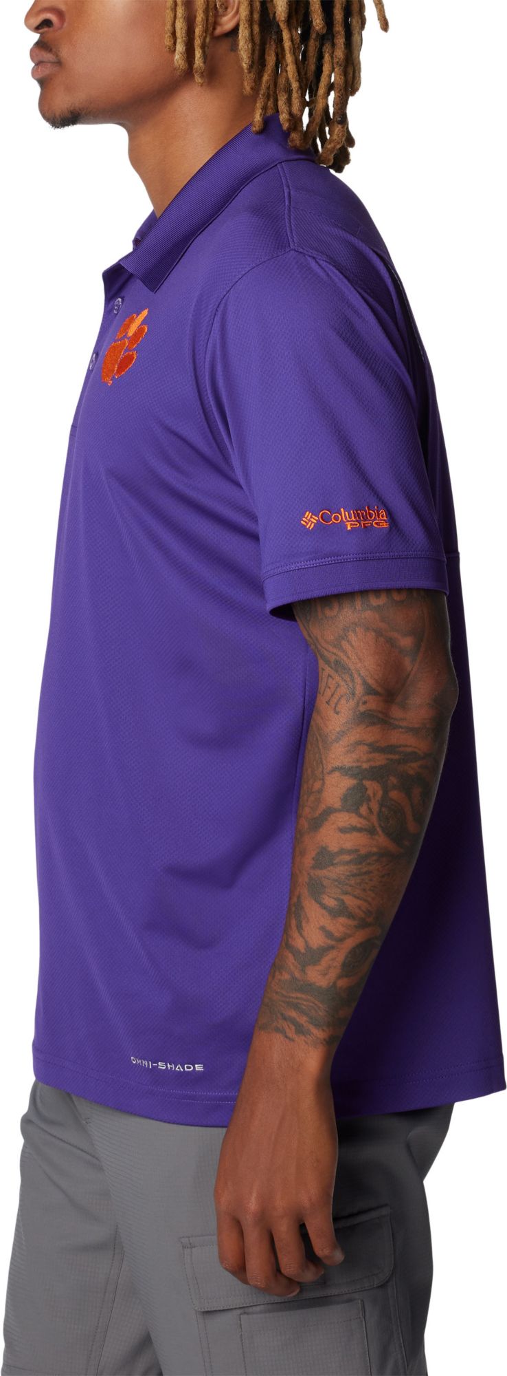 Columbia Men's Clemson Tigers Regalia Tamiami Performance Polo