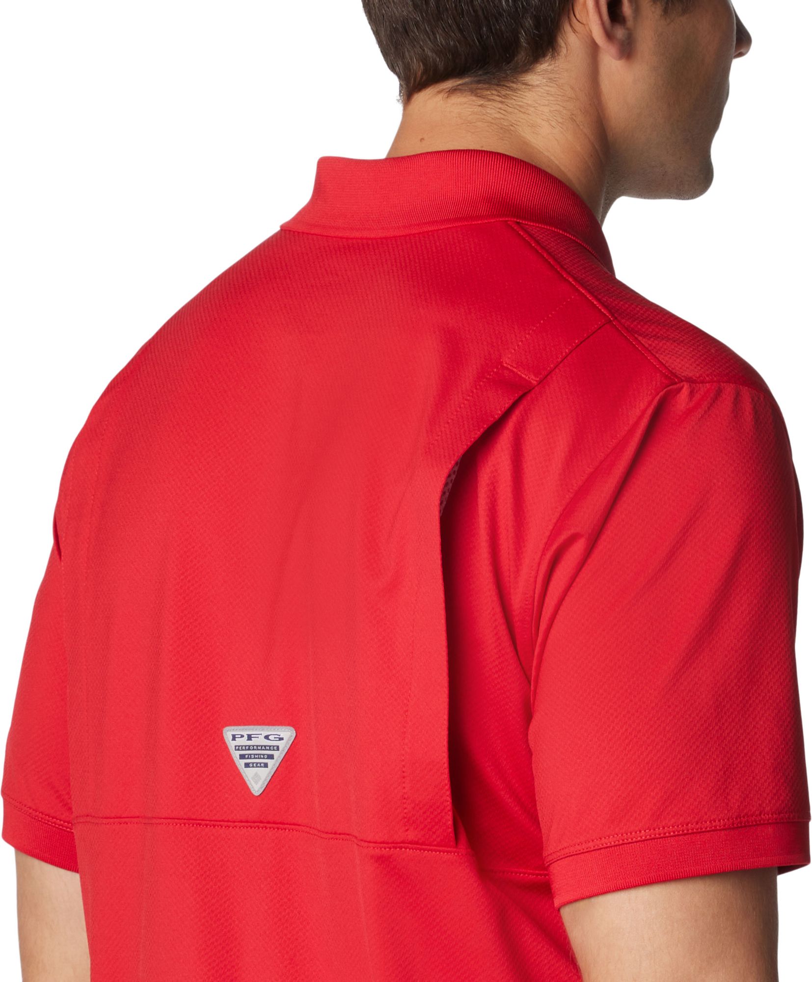 Columbia Men's Ohio State Buckeyes Scarlet Tamiami Performance Polo