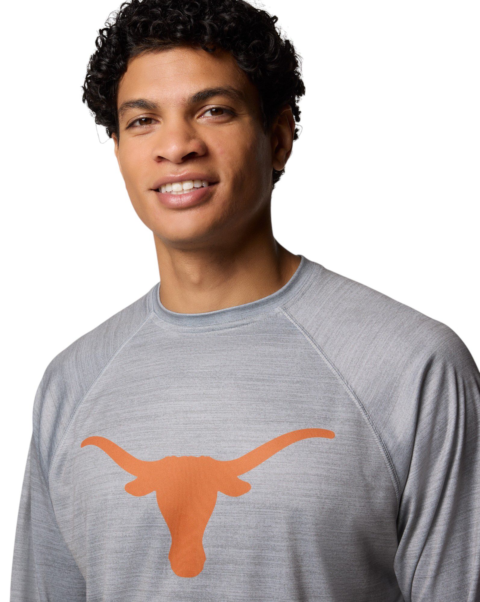 Columbia Men's Texas Longhorns Grey Terminal Tackle Heather Long Sleeve T-Shirt product image