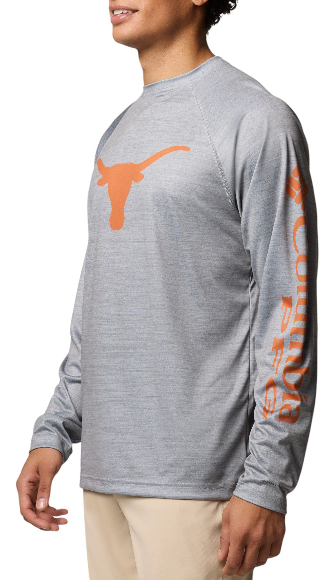 Columbia Men's Texas Longhorns Grey Terminal Tackle Heather Long Sleeve T-Shirt product image