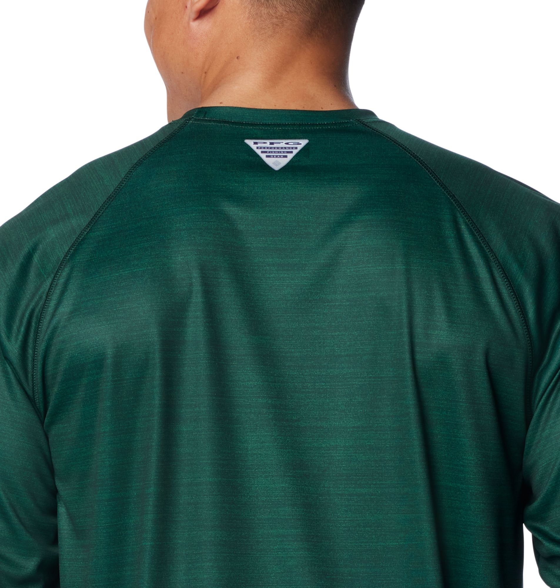 Columbia Men's Michigan State Spartans Spruce Heather Terminal Tackle Long Sleeve Shirt product image