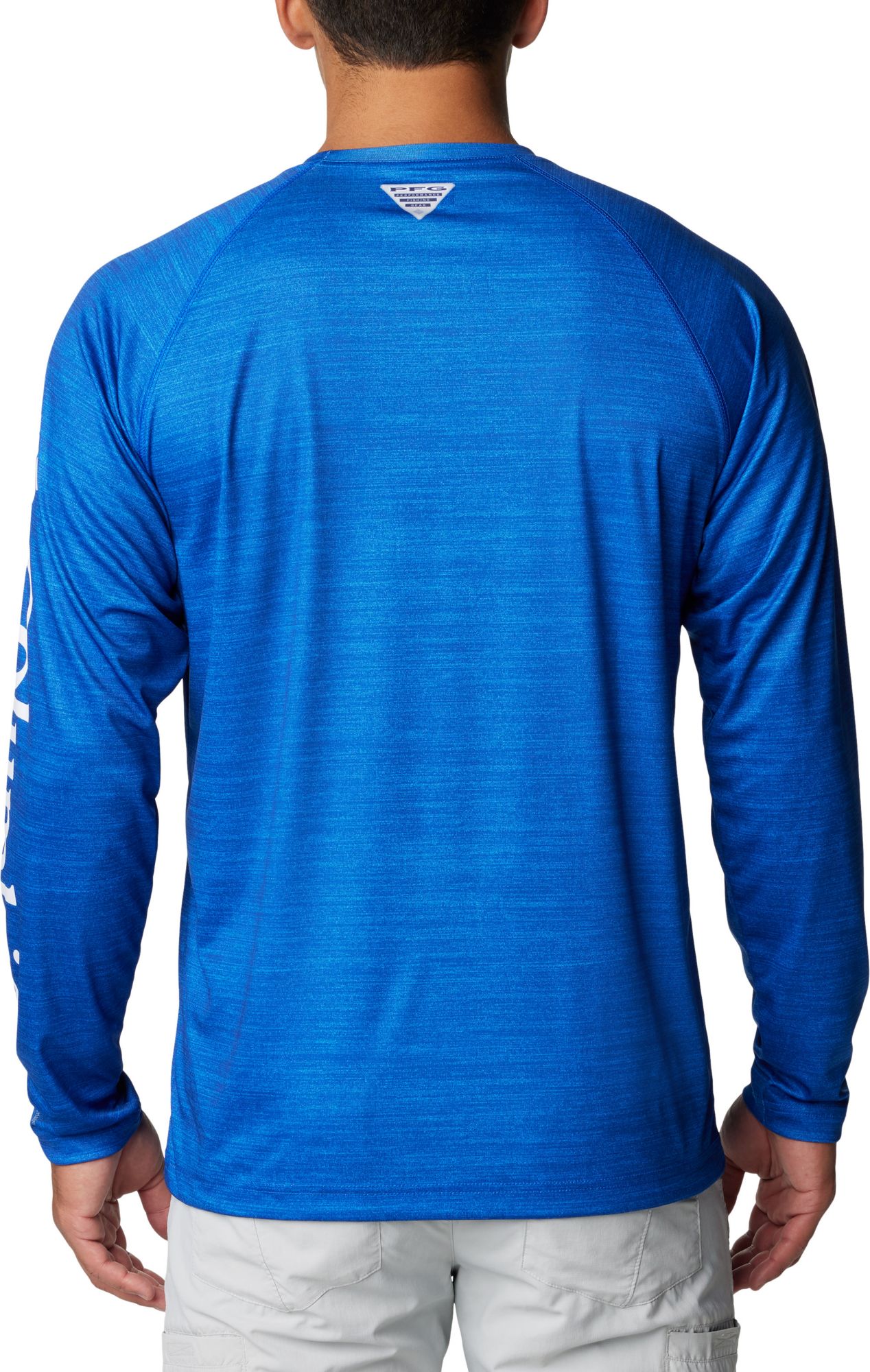 Columbia Men's Kentucky Wildcats Blue Heathered Terminal Tackle Long Sleeve T-Shirt