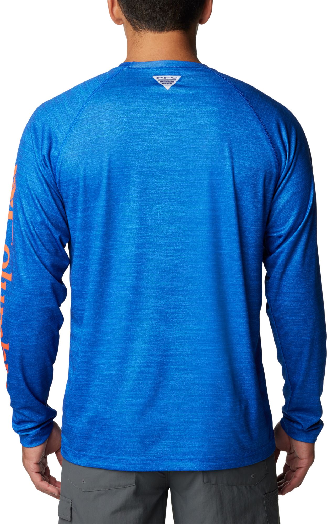 Columbia Men's Florida Gators Blue Heathered Terminal Tackle Long Sleeve T-Shirt