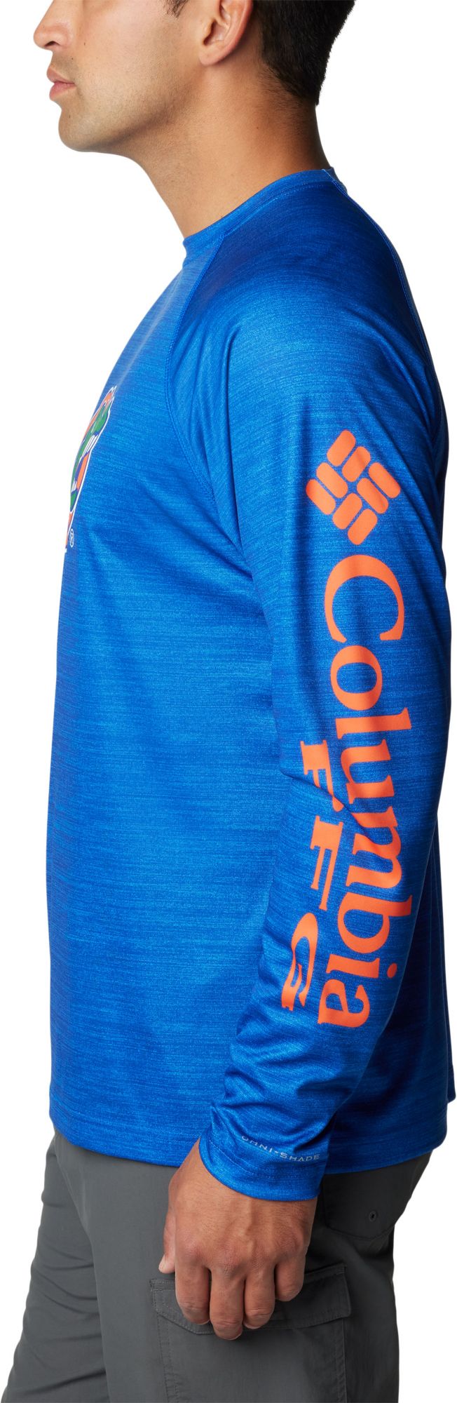 Columbia Men's Florida Gators Blue Heathered Terminal Tackle Long Sleeve T-Shirt product image
