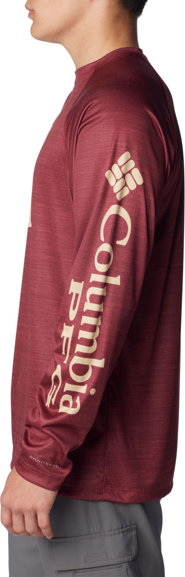 Columbia Men's Florida State Seminoles Garnet Heathered Terminal Tackle Long Sleeve T-Shirt product image