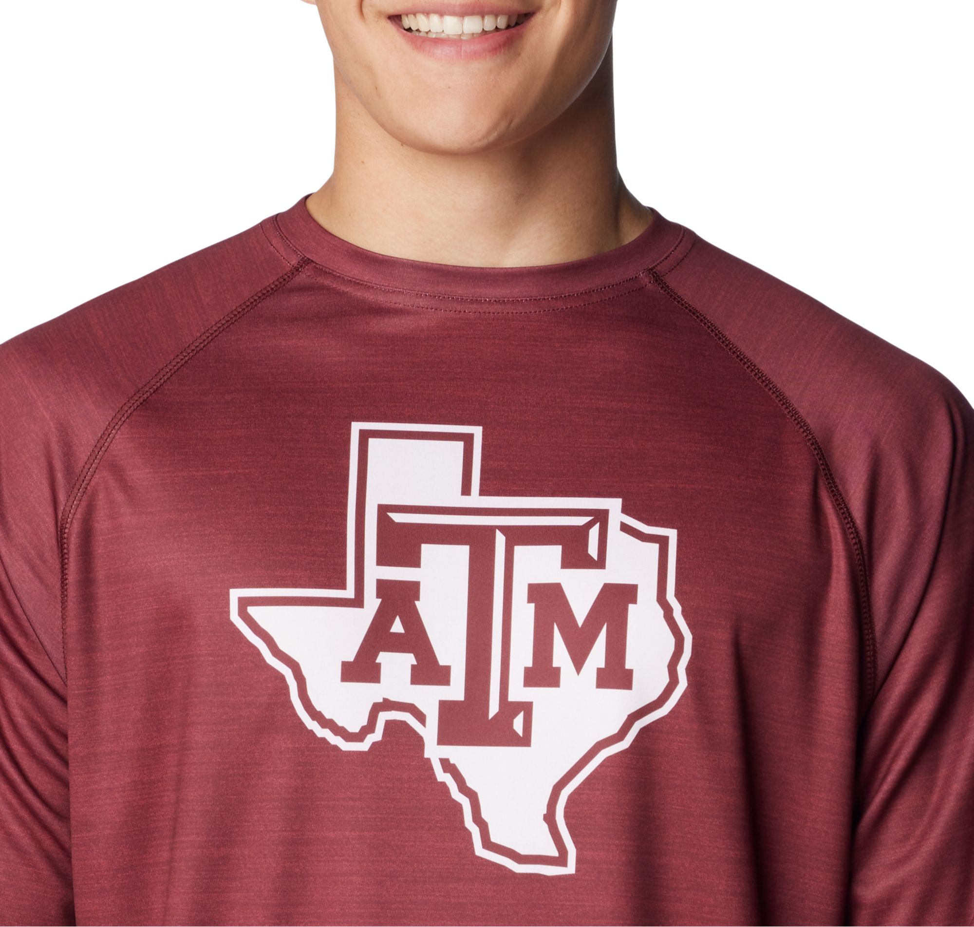 Columbia Men's Texas A&M Aggies Maroon Heathered Terminal Tackle Long Sleeve T-Shirt product image