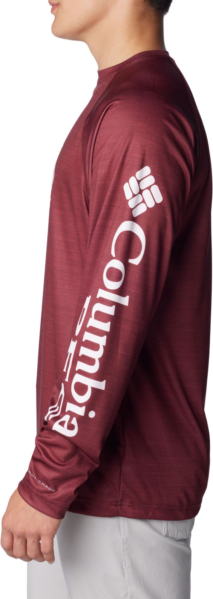 Columbia Men's Texas A&M Aggies Maroon Heathered Terminal Tackle Long Sleeve T-Shirt product image