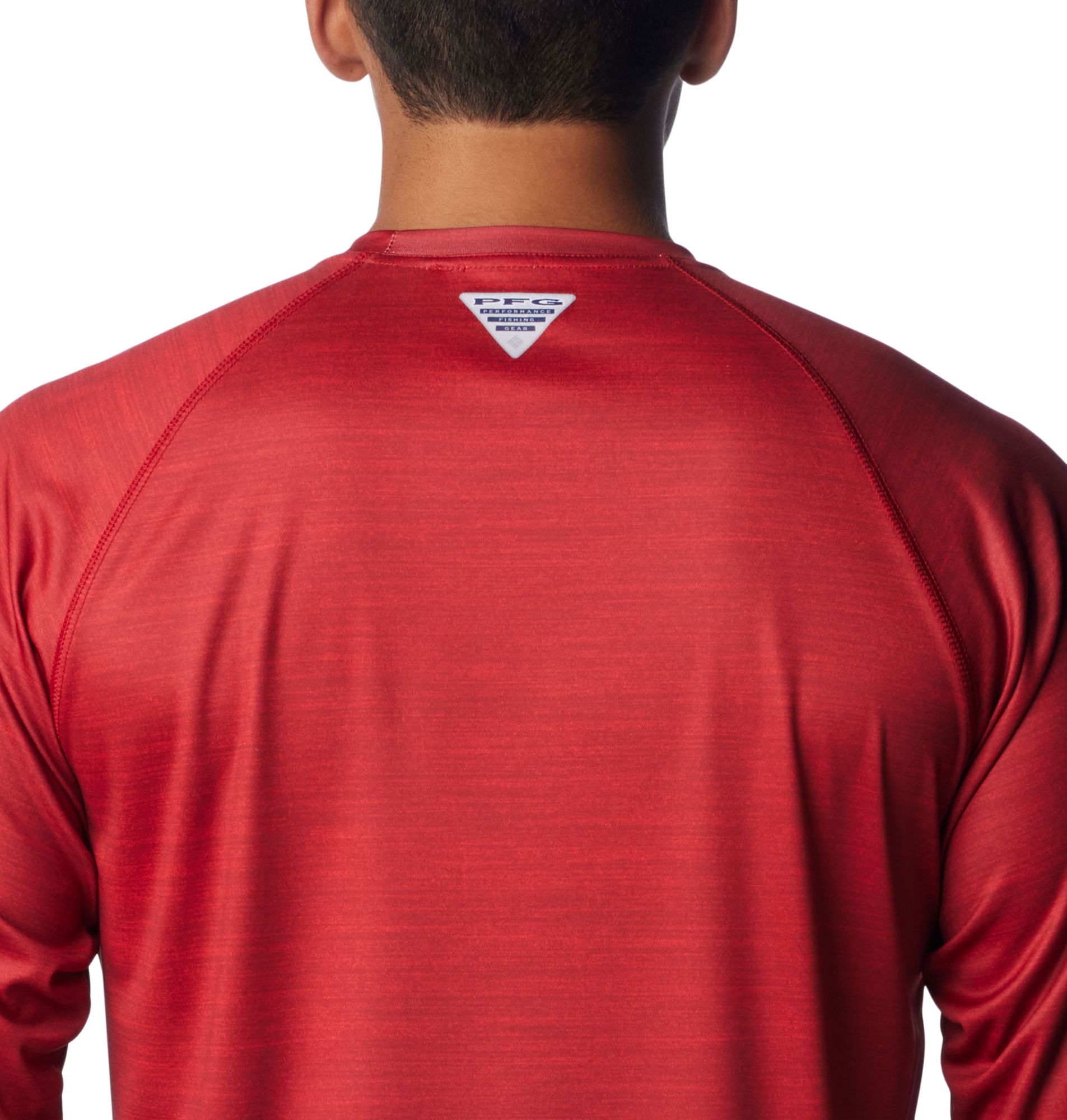 Columbia Men's Arkansas Razorbacks Cardinal Heathered Terminal Tackle Long Sleeve T-Shirt product image
