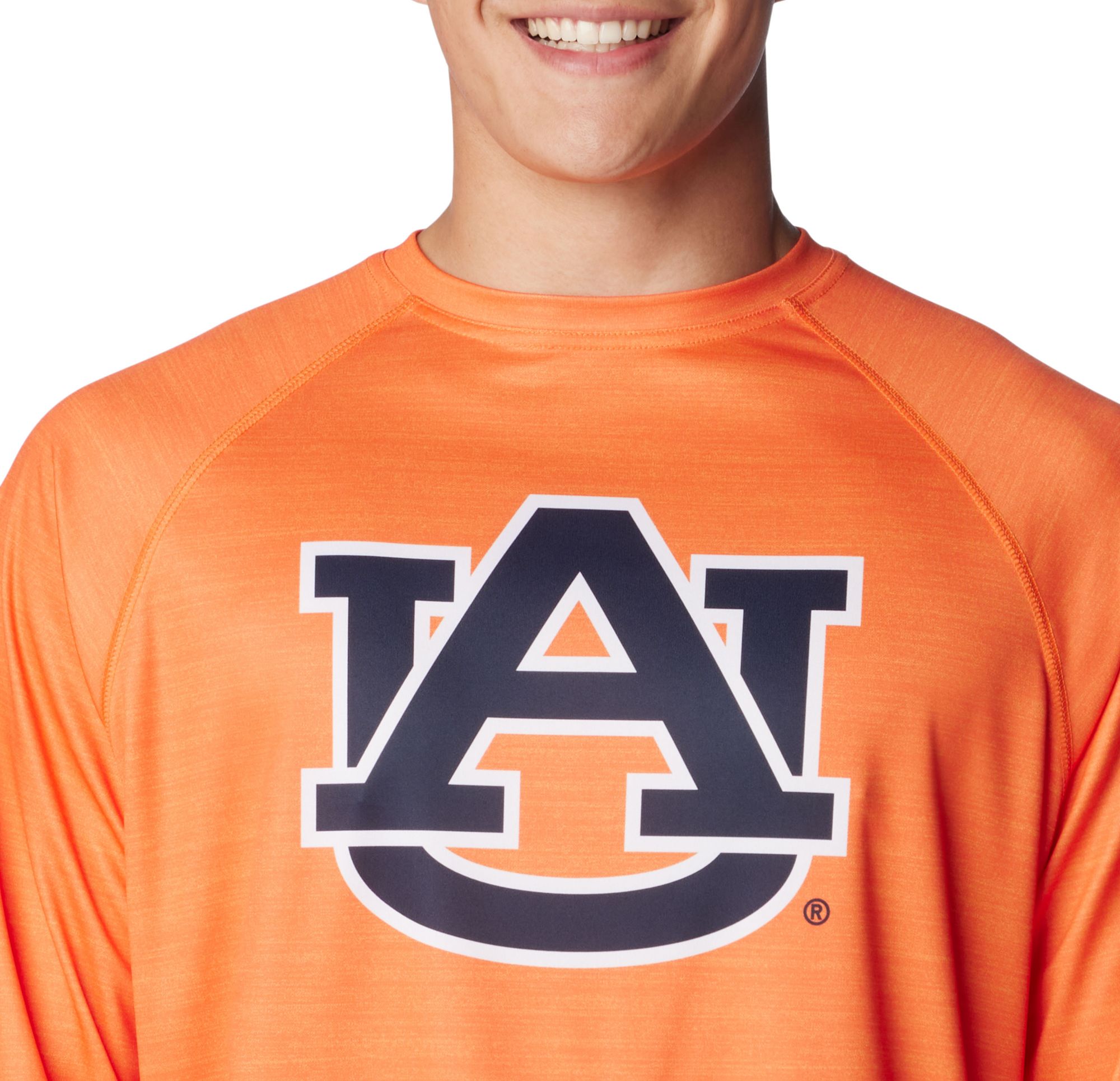 Columbia Men's Auburn Tigers Orange Heathered Terminal Tackle Long Sleeve T-Shirt product image