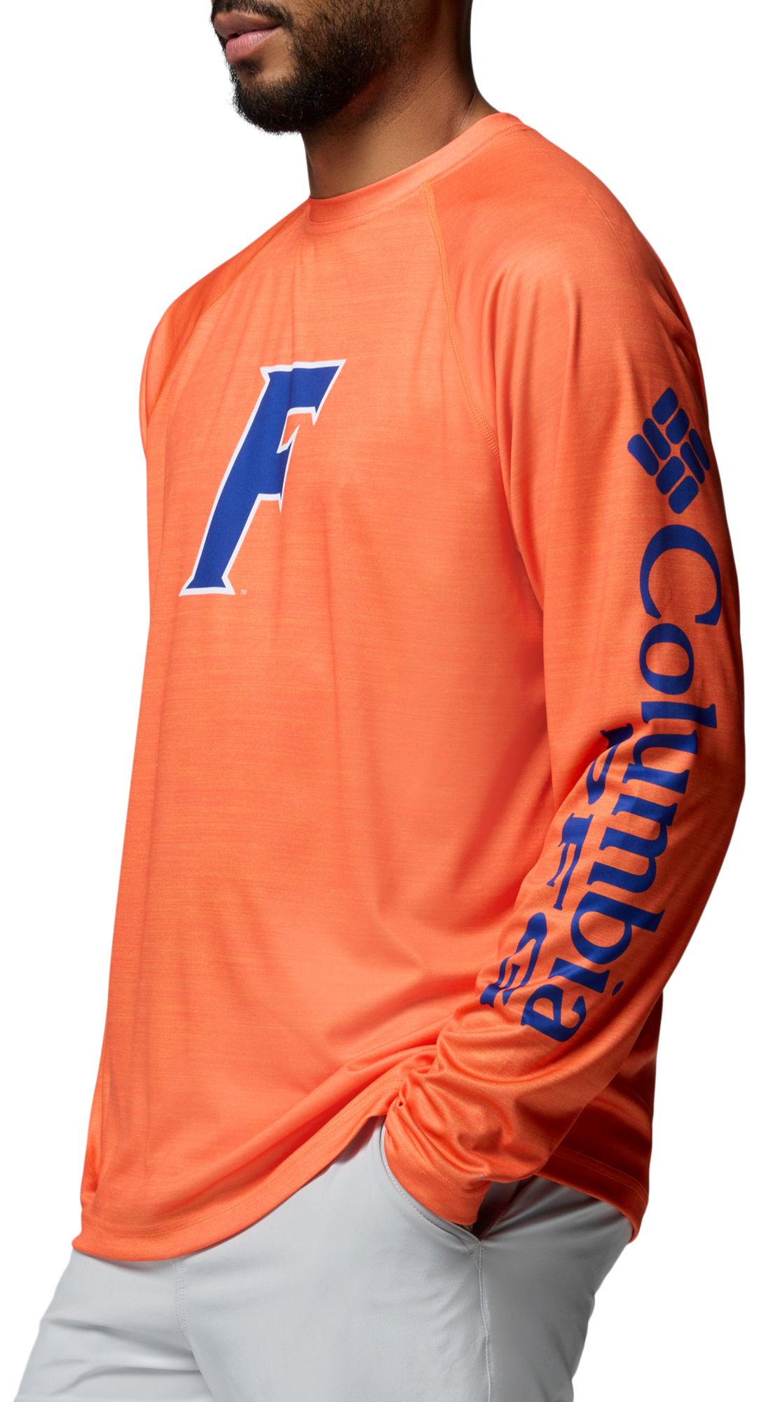 Columbia Men's Florida Gators Orange Terminal Tackle Heather Long Sleeve Shirt product image