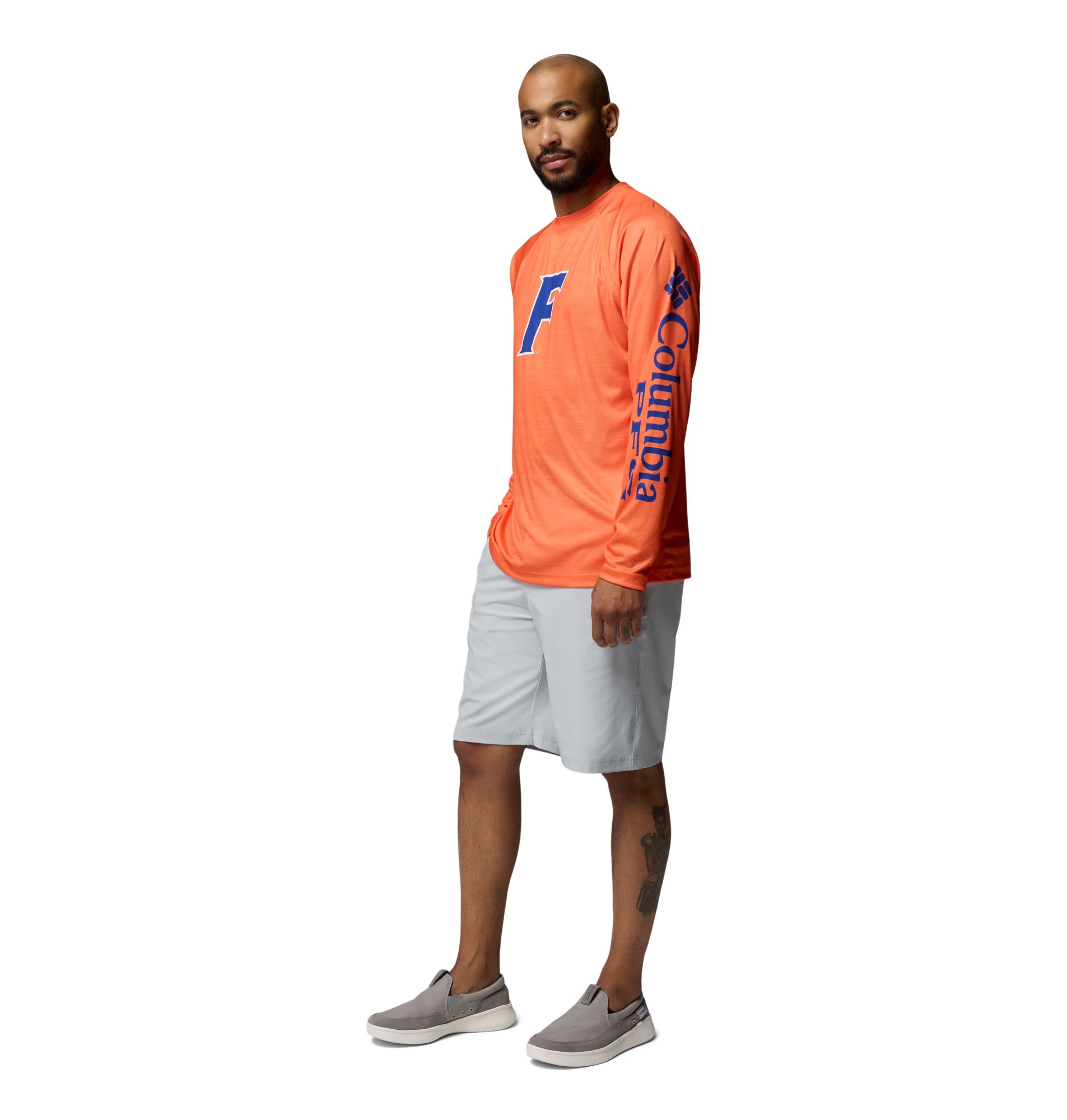 Columbia Men's Florida Gators Orange Terminal Tackle Heather Long Sleeve Shirt product image
