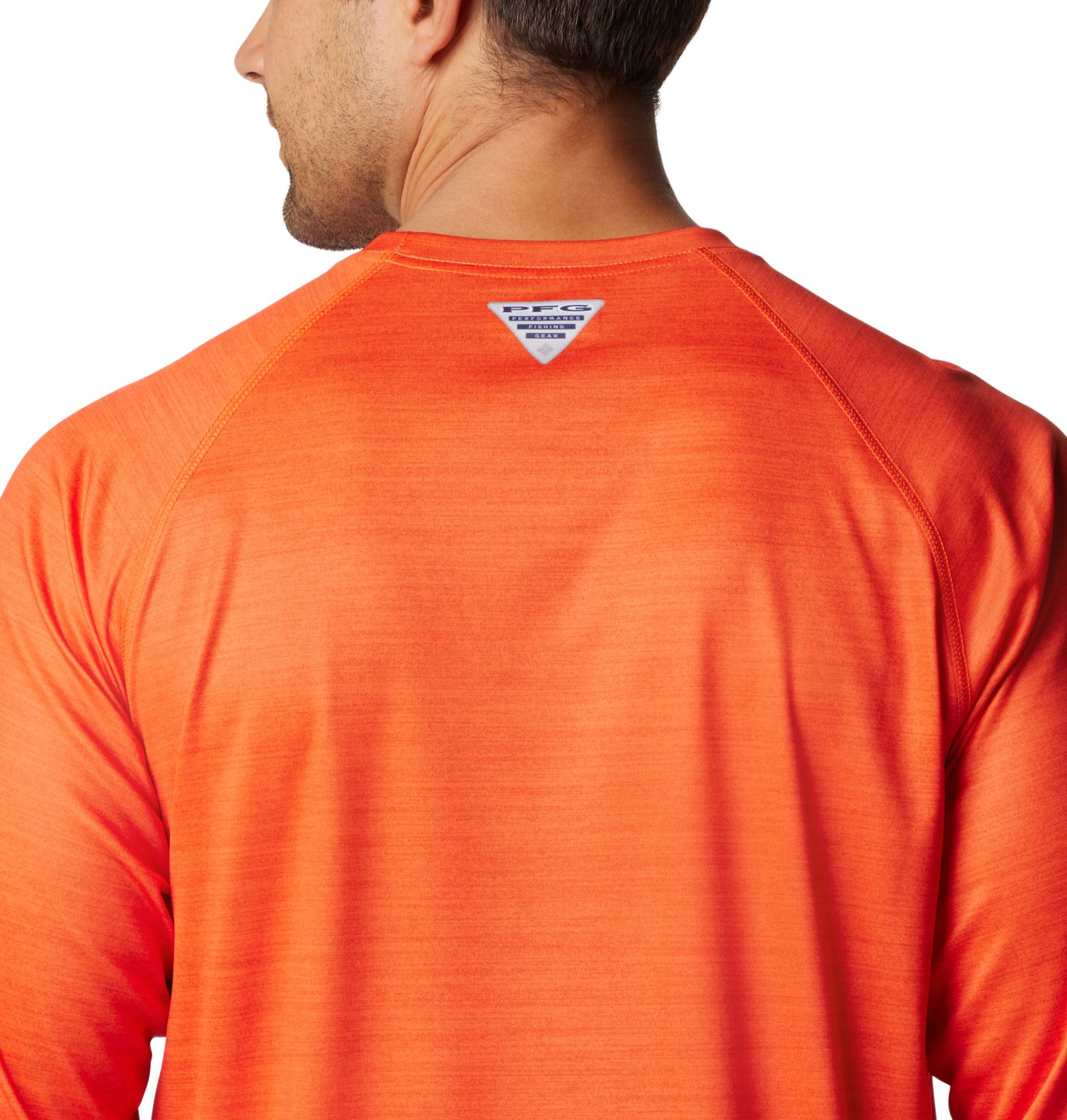 Columbia Men's Virginia Tech Hokies Orange Heather Terminal Tackle Long Sleeve Shirt product image