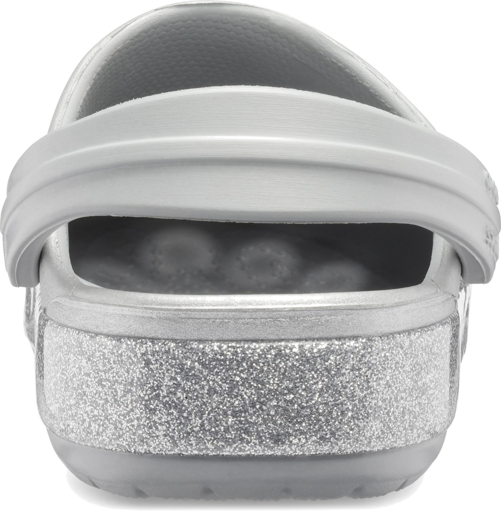 crocband glitter clog silver