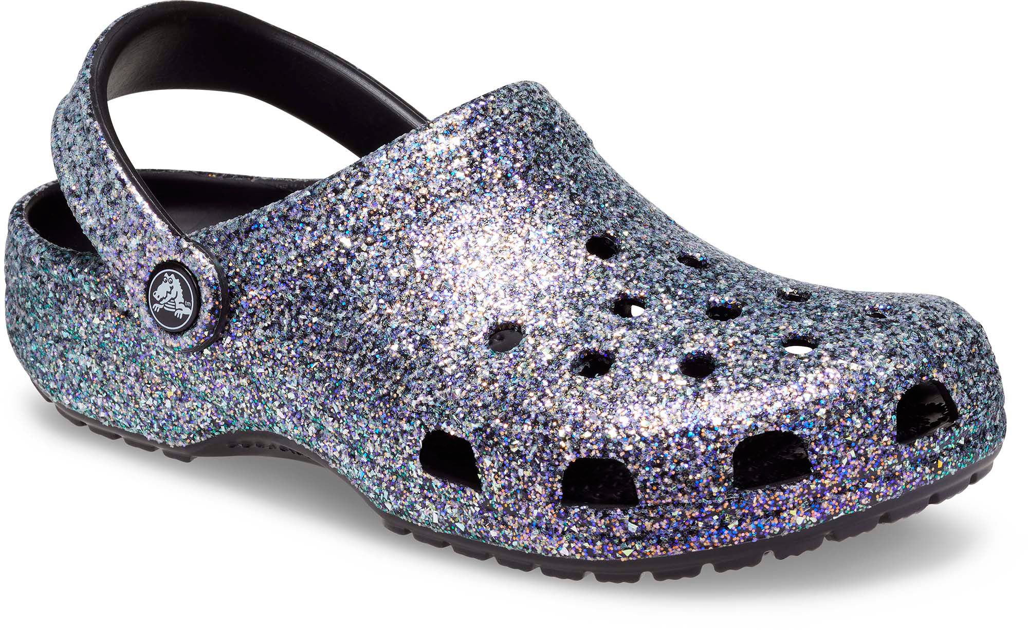 Crocs store glitter clogs