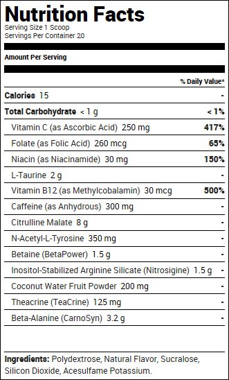 Dymatize PreW.O. Pre-Workout Chilled Fruit Fusion 20 Servings product image