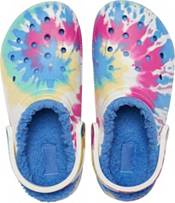 Crocs Adult Classic Fuzz-Lined Tie Dye Clogs product image
