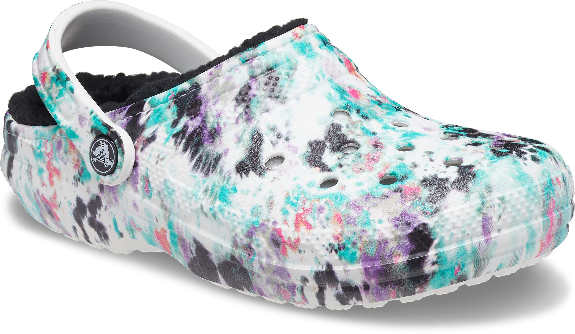 Crocs Adult Classic Fuzz-Lined Tie Dye Clogs product image
