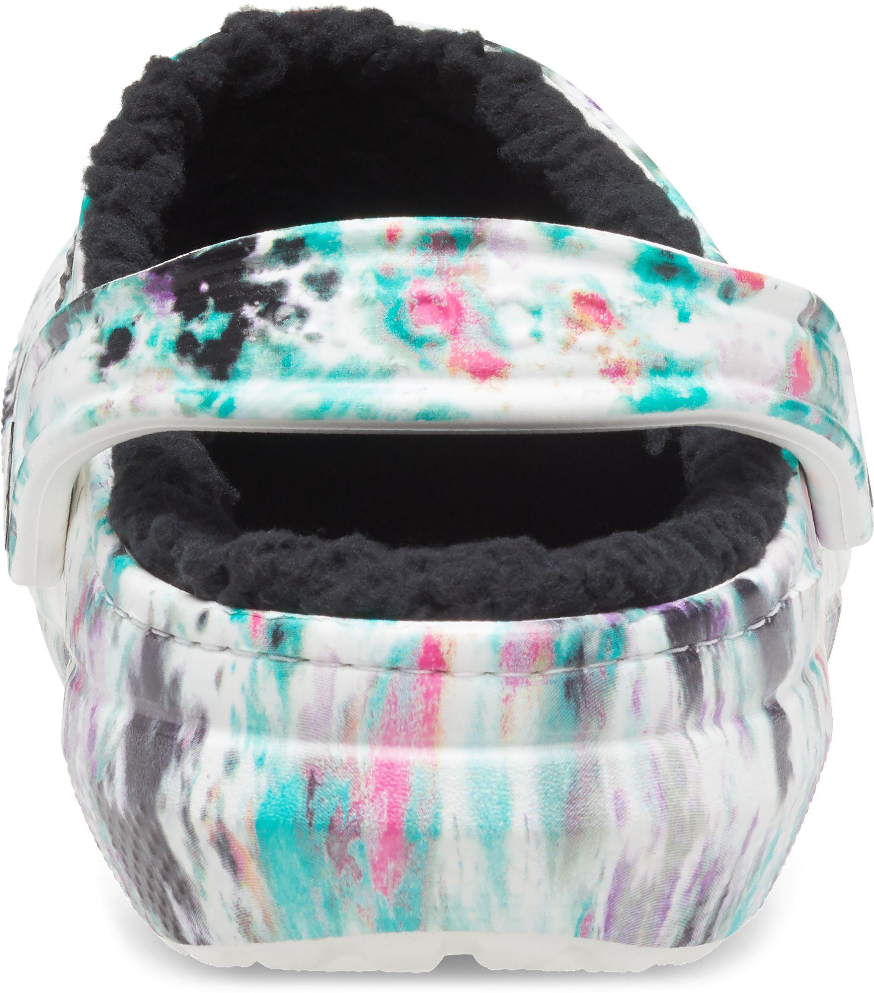 Crocs Adult Classic Fuzz-Lined Tie Dye Clogs product image