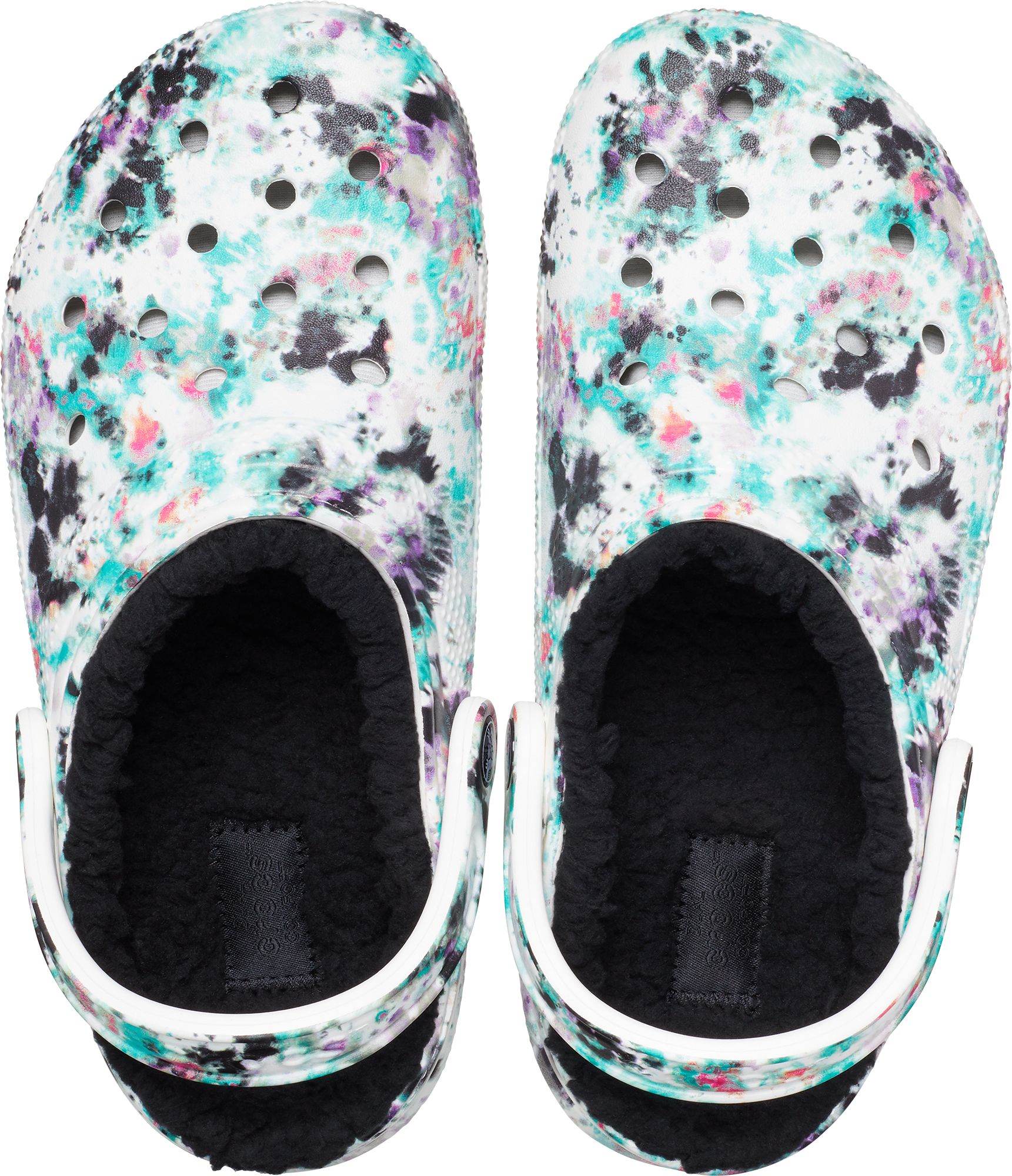 Crocs Adult Classic Fuzz-Lined Tie Dye Clogs product image